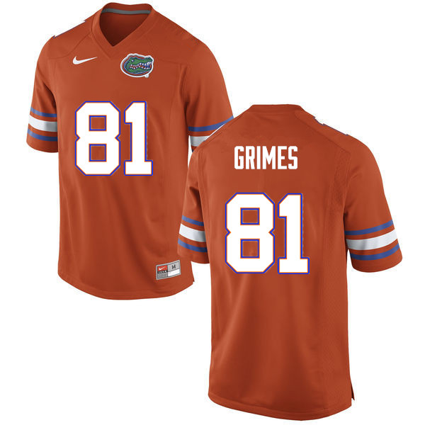 Men #81 Trevon Grimes Florida Gators College Football Jerseys Sale-Orange